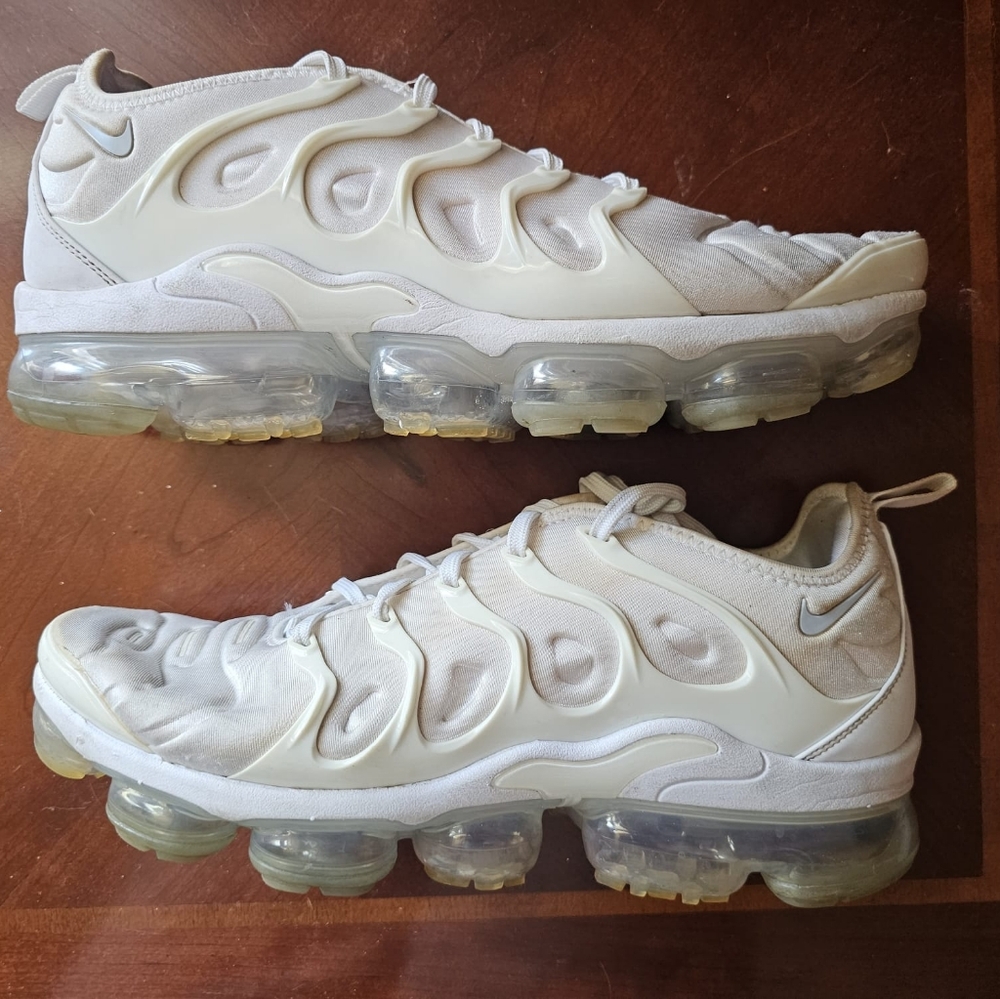 Nike Air Vapormax Plus Pure Platinum White Shoes Men's Size 11